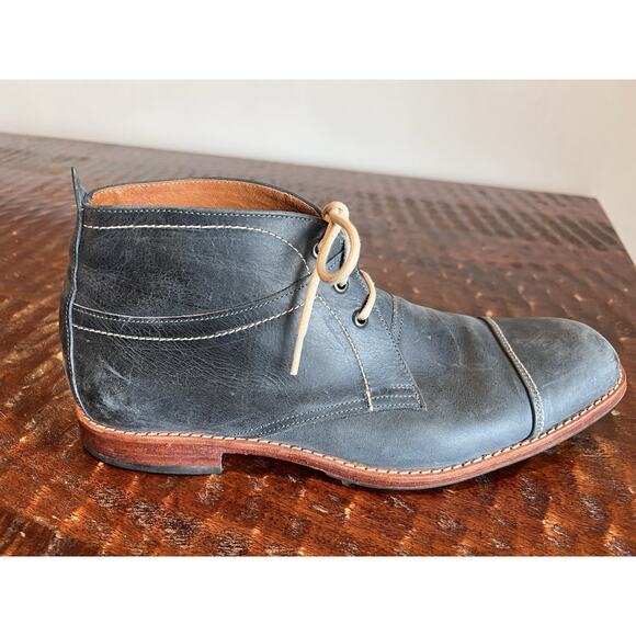 Adelante Mens 14 ‘The Valparaiso’ ‘Valpo’ Denim Blue Chukka Boots Ankle - Picture 7 of 16